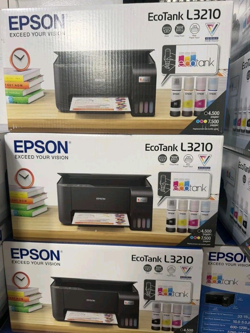 (Whats App +63 96******0) Epson EcoTank L3210 Compact Multifunction Printer (Category: Printers, Scanners & Copiers) located in Iligan City. Submitted by quickwhale.07a91a (Listing ID 1454751930, Image 3). Description: (Whats App +63 9661736820) - Epson EcoTank L3210 Printer - Compact Multifunction Device (Print, Scan, Copy) - Ideal for Home or Office Use - Comes with Ink Bottles - Ready to Print Out of the Box.