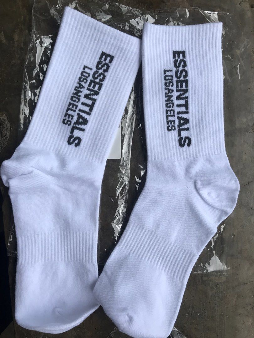 Essentials Los Angeles White Socks (Category: Socks) located in Manila. Submitted by deguertoje73072 (Listing ID 1454810638, Image 2). Description: - Essentials Los Angeles white socks - Crew length - Comfortable for everyday wear - Perfect for sports or casual outfits - Get a pair today!.