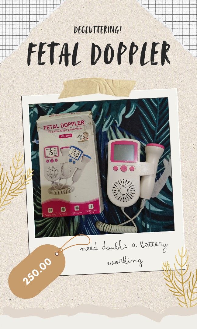 Fetal Doppler (Category: Maternity Care) located in Calamba. Submitted by pammy_1012 (Listing ID 1454851510, Image 1). Description: SALE!!! Need na magbawas ng gamit.