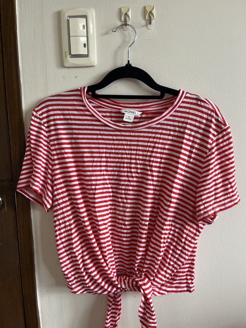 Freebie Shirts (Category: Blouses) located in Muntinlupa City. Submitted by lovedbysabel (Listing ID 1454769924, Image 1). Description: I need to make space in my closet so I'm giving these for FREE with no minimum purchase! 1. Monki Red Stripes Tie-front Top 2. Cali Baby Pink Top 3. Baby Blue Boat Neck Lace Top Slightly wrinkled from storage, but easily fixed with steaming/ironing.