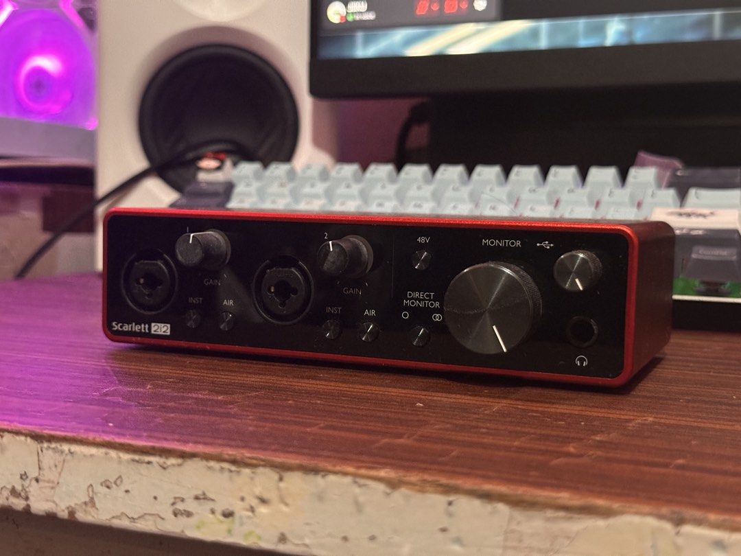 FS‼️ Focusrite Scarlett 2i2 USB Audio Interface (NEGOTIABLE) (Category: Other Audio Equipment) located in Manila. Submitted by grandbird-a45a (Listing ID 1454937237, Image 1). Description: FOR SALE PERSONAL AUDIO INTERFACE RFS: upgrade na Sagot niyo shipping Can do meetups (sm fairview, tomas morato area) or lala move (sagot niyo shipping) can send test audio video complete with box and receipt.