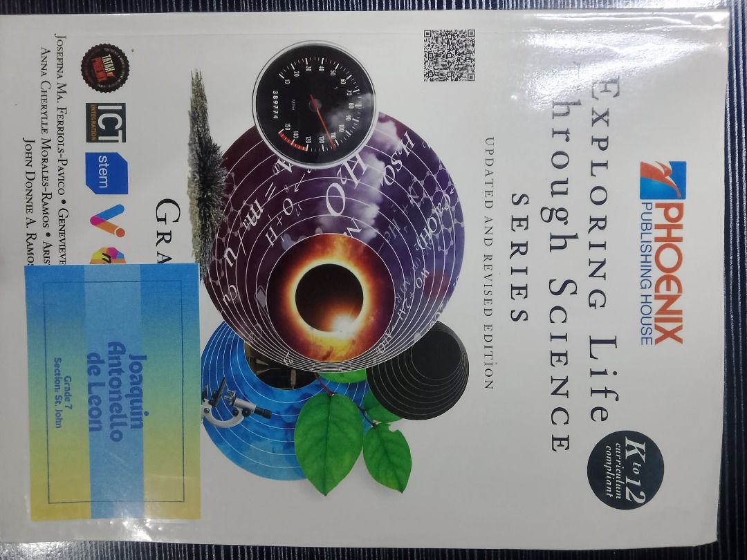 Grade 7 Exploring Life Through Science Book Updated and Revised Edition (Category: Textbooks) located in Angeles City. Submitted by ellaellaelle (Listing ID 1454844003, Image 1). Description: - Updated and Revised Edition - Exploring Life Through Science, Series 7 - Phoenix Publishing House - K to 12 Compliant Curriculum - Authors: Joverna Ma. Feri05-Pravico, Arna Cherylle Morales-Romes, and others - Book still very new.