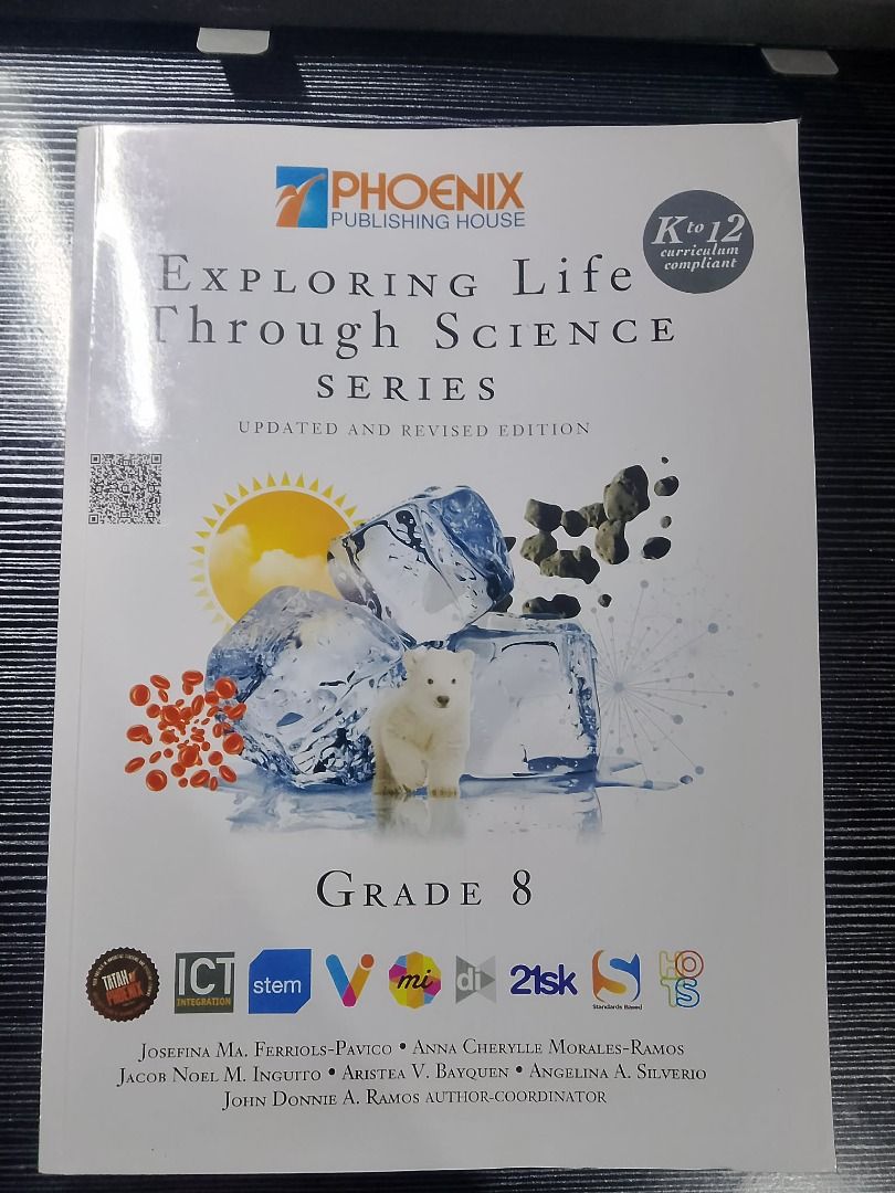 Grade 8 Exploring Life Through Science Book (Category: Textbooks) located in Angeles City. Submitted by ellaellaelle (Listing ID 1454843007, Image 1). Description: - Grade 8 Science Textbook - Title: Exploring Life Through Science 8 - Publisher: Phoenix Publishing House - Edition: Updated and Revised Edition - Aligns with K-12 curriculum - Looks very new.