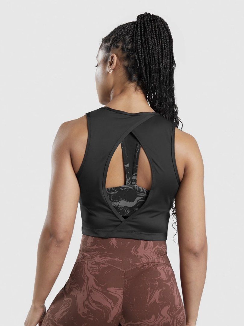 Gymshark Power Open Back Cropped Tank (Category: Activewear) located in Pasay City. Submitted by 500below (Listing ID 1454900258, Image 2). Description: Worn: 1x Original price: $45.