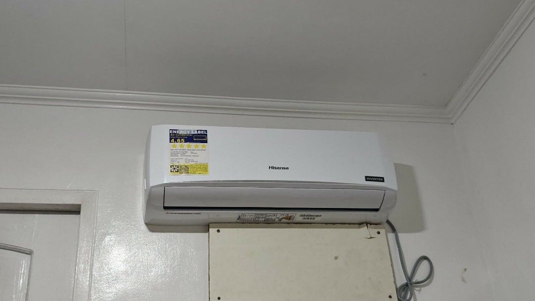 Hisense AS-12TR5RCBI Split Type Air Conditioner (Category: Air Conditioning and Heating) located in Manila. Submitted by cosmicrabbit-c5bc (Listing ID 1454814235, Image 1). Description: - Hisense Inverter Air Conditioner - Cooling Capacity: 3.46 kW - Monthly Energy Consumption: 156.60 kWh - Refrigerant Type: R32 - Type: Wall Mounted Split Type - Energy Efficiency Rating: 4.65 - Purchase Year: 2024 - Reason for Selling: Upgrading.