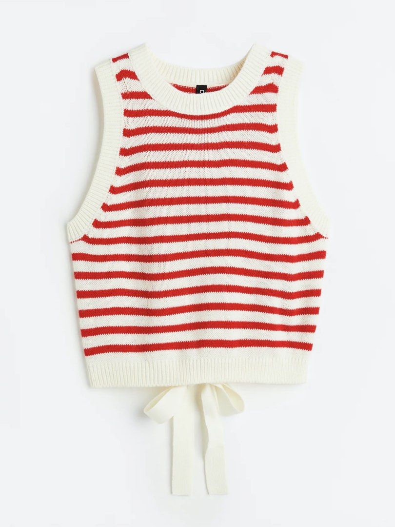 H&M Knit Tie-Back Top (Category: Blouses) located in Pasay City. Submitted by 500below (Listing ID 1454897843, Image 1). Description: Worn: 2x .