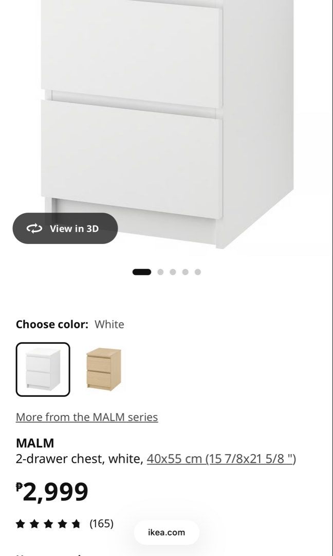 IKEA Malm (Category: Other Home Furniture) located in Taguig. Submitted by clutterco (Listing ID 1454936017, Image 3). Description: Authentic rfs: moving Minimal signs of usage.