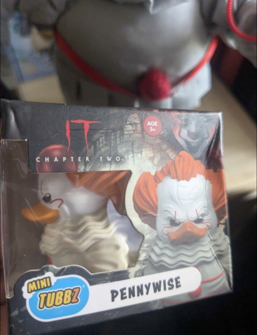 IT Chapter Two Pennywise Mini Tubbz Collectible Duck (Category: Designer & Blind Box Toys) located in Manila. Submitted by zhunii_ (Listing ID 1454943452, Image 1). Description: - Collectible Pennywise Mini Tubbz from IT Chapter Two - Brand new, in original packaging -Never been opened, has been kept in box for a while -Official, authentic merch. -MOP: BDO, bank transfer, Gcash Can do meetups near San Juan during weekends or available days. .