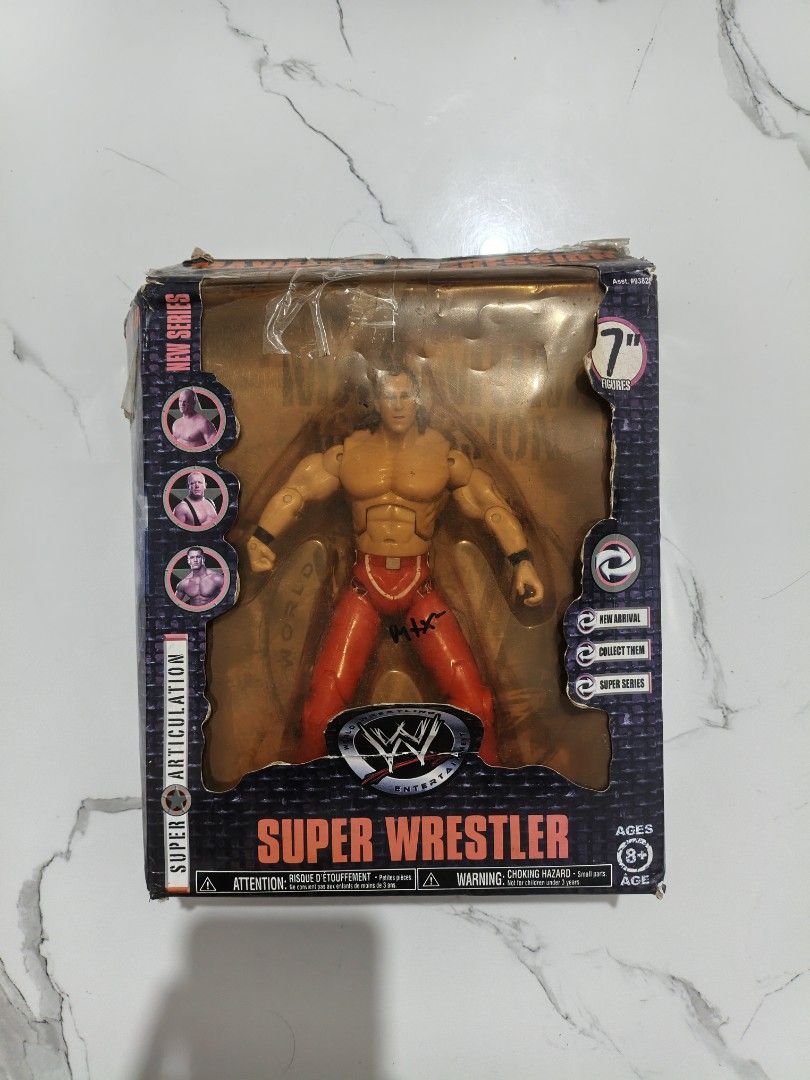 Jakks Pacific WWE Maximum Aggression Super Wrestler Action Figure (Category: Action & Battle Toys) located in Manila. Submitted by obedmagall74424 (Listing ID 1454799834, Image 1). Description: - Jakks Pacific WWE Maximum Aggression Super Wrestler action figure - 7-inch scale figure - From the New Series line - Figure is still in the original plastic tray - Ideal for WWE collectors.