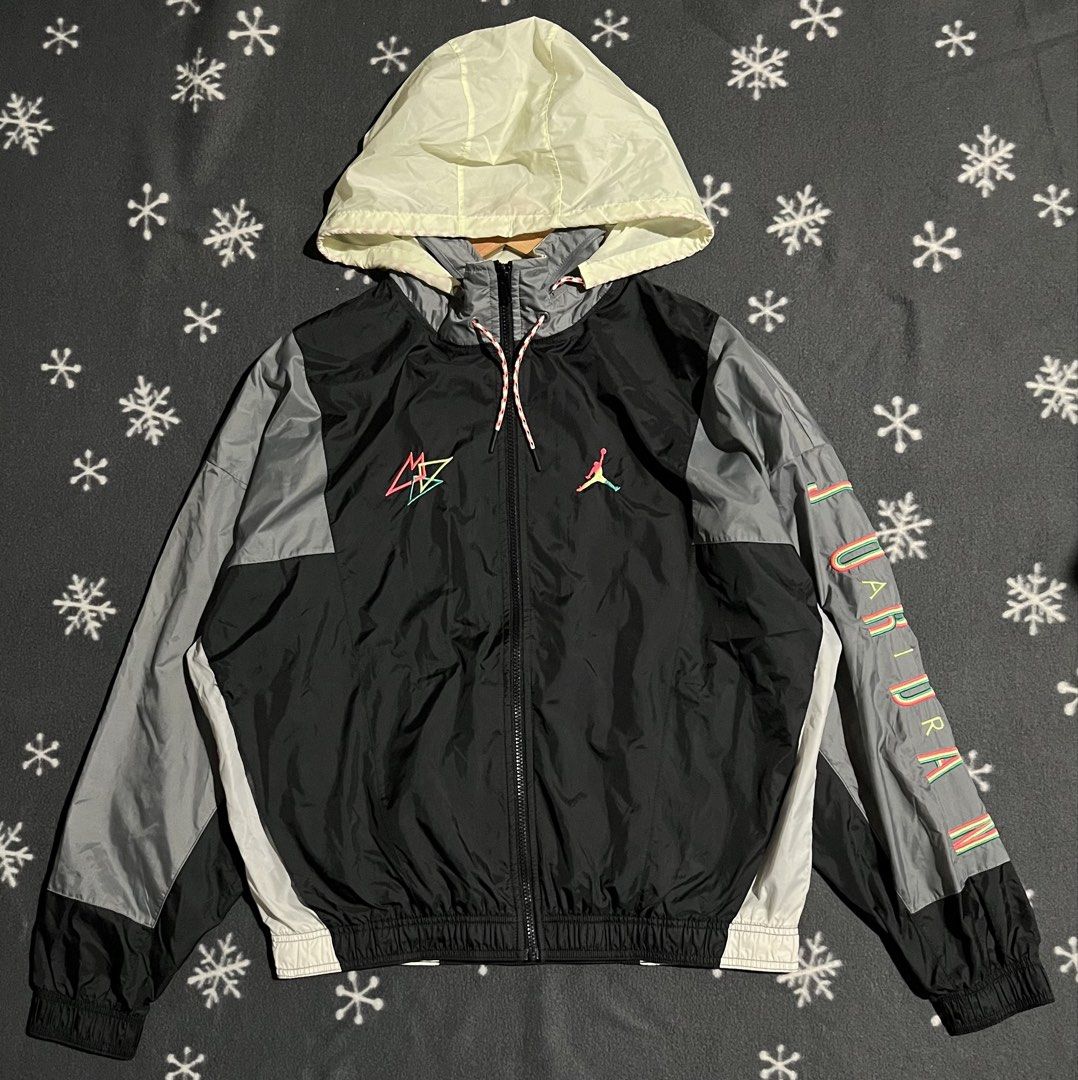 Jordan Windbreaker (Category: Coats, Jackets and Outerwear) located in Maribojoc. Submitted by nayer (Listing ID 1454784676, Image 1). Description: Men’s Air J0rd4n Sport Dna Embroidered Logo Colorblock Sports Woven Jacket Autumn Black Embroidered logos W/ 2 pockets Like new 10/10 color rate Medium on tag AD: W26 * L26.