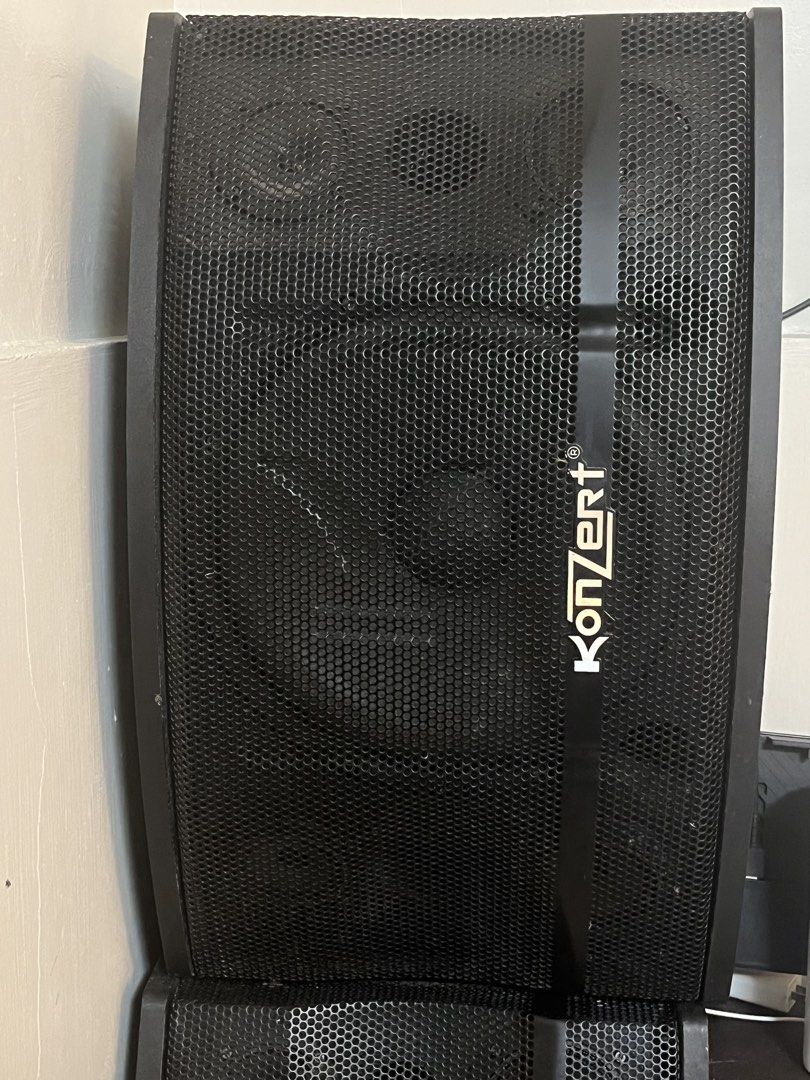 Konzert KS-655MK2 Speakers (Category: Soundbars, Speakers & Amplifiers) located in Manila. Submitted by sushi.6 (Listing ID 1454878344, Image 1). Description: Model: KS-655MK2 Note: Sold as 2 Speakers Specification: Type: Karaoke Speaker (Passive) Woofer Size: 12" Speaker Configuration: 3-Way, 5 Speaker Bass Reflex Maximum Power: 650 watts Impedance: 8 ohms Dimensions: 60 cm x 30 cm x 36 cm (L x W x H) Features: With Neo Horn Tweeter.