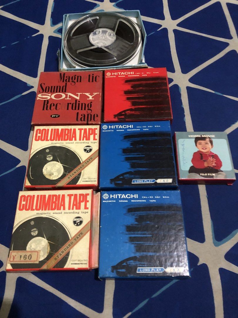 Magnetic Sound Recording Tape Reels bundle set (Category: Portable Audio Accessories) located in Quezon City. Submitted by markgolveo (Listing ID 1454859364, Image 1). Description: Magnetic Sound Recording Tape Reels bundle set No set breaking Untested seems unused units on its boxes Old stocks vintage tape reels Assorted brands Sony Columbia Hitachi Fujifilm.