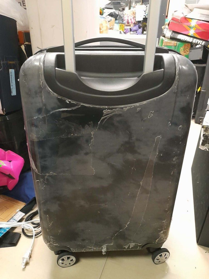 MAMBO Small Hardcase Travel Luggage Suitcase (Category: Luggage) located in Pasay City. Submitted by enrico_appliances (Listing ID 1454856429, Image 3). Description: -Approx. Meas.: H 21” x L 13” x W 9” (inches) -Material: Made of ABS rubberized plastic materials + polyester -Features: 4 multi-directional spinner wheels; Telescopic adjustable pull handle NOTE: Please expect dusted portions or paintchips. Actual photos posted already..