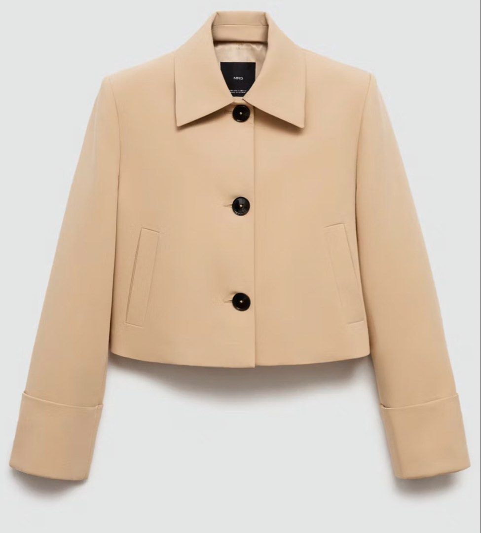 Mango Structured Jacket with Buttons Medium Brown Corporate (Category: Coats, Jackets and Outerwear) located in Quezon City. Submitted by a.shops (Listing ID 1454942174, Image 1). Description: SRP ₱4295 Used once only Size Medium Sold out online / in stores.
