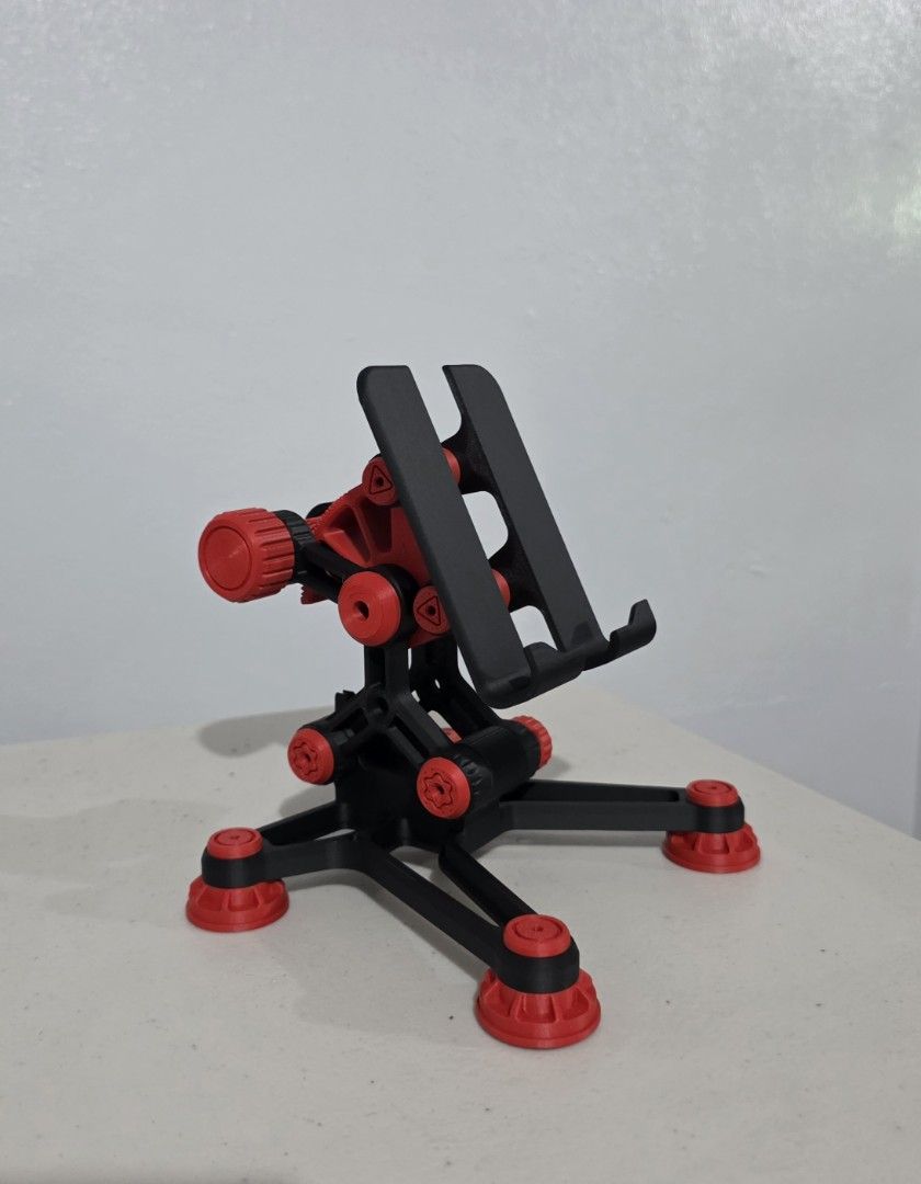 Mecha Themed Adjustable Phone Holder (Category: Mounts & Holders) located in Quezon City. Submitted by cottoncandyqc (Listing ID 1454824130, Image 3). Description: - Adjustable - Securely holds your phone - Sturdy base non slip message for made to order colors.