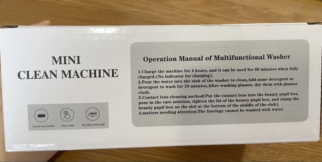 Mini Clean Machine (Category: Cleaning Tools & Supplies) located in Singapore. Submitted by littlewine (Listing ID 1454783806, Image 3). Description: Perfect for glasses, jewelry cleaning and other small items (details see pic) .