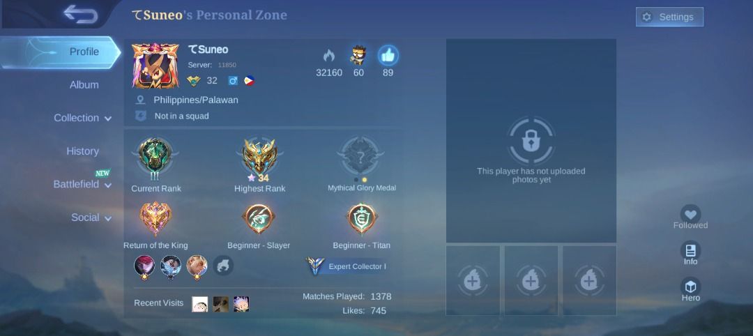 Mlbb Mobile legends account (Category: Game Gift Cards & Accounts) located in Caloocan City. Submitted by meowzzers (Listing ID 1454928246, Image 1). Description: .