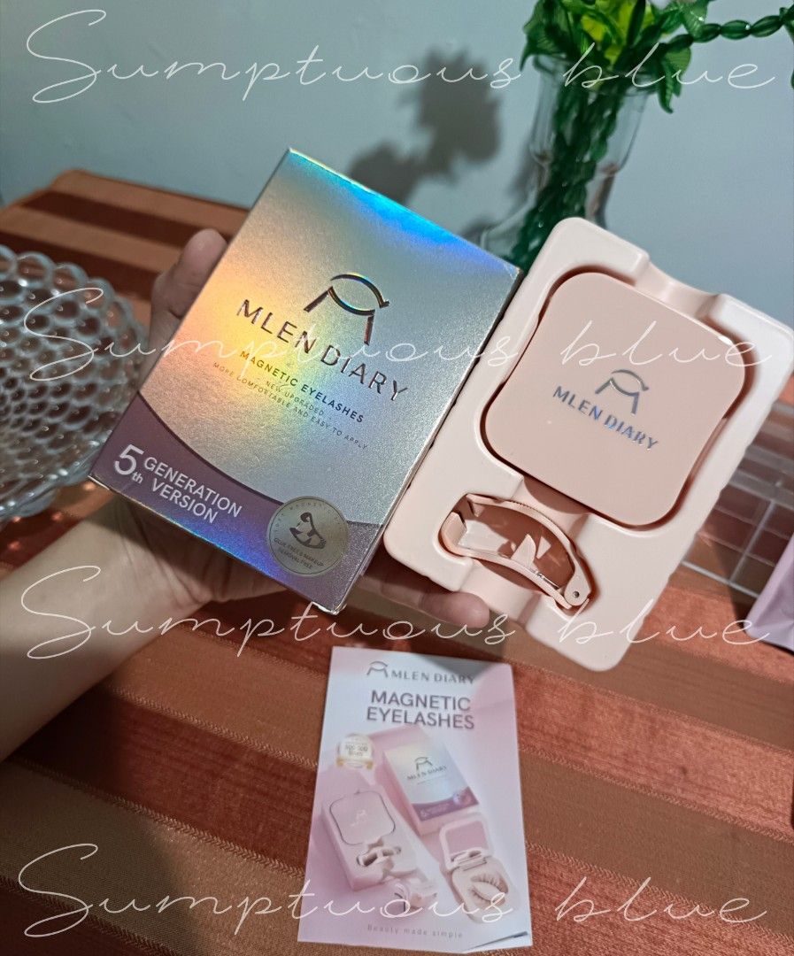 Mlen diary magnetic eyelashes (Category: Makeup) located in Las Pinas. Submitted by sumptuousblueph (Listing ID 1454902844, Image 2). Description: Mlen diary magnetic eyelashes YES ORIGINAL 🥰 with qr code sa box -1pc onhand only -Guaranteed Below srp! mas mura kami kesa sa ibang online shopping apps -Brandnew and sealed‼️ -with free tool kit lashes -easy to wear, easy to remove -reusable, with mirror na lalagyan niya.