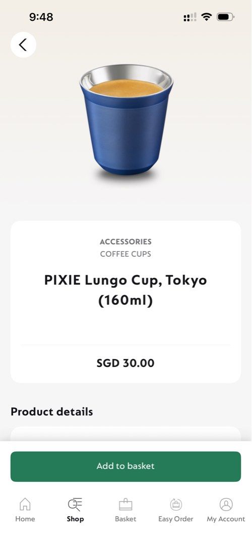 Nespresso pixie cups (Category: Coffee & Tea Tableware) located in Singapore. Submitted by googoo28 (Listing ID 1454761500, Image 2). Description: One cup is lightly used, the other hasn’t been used. Pick up at Kovan. $9 for both. .