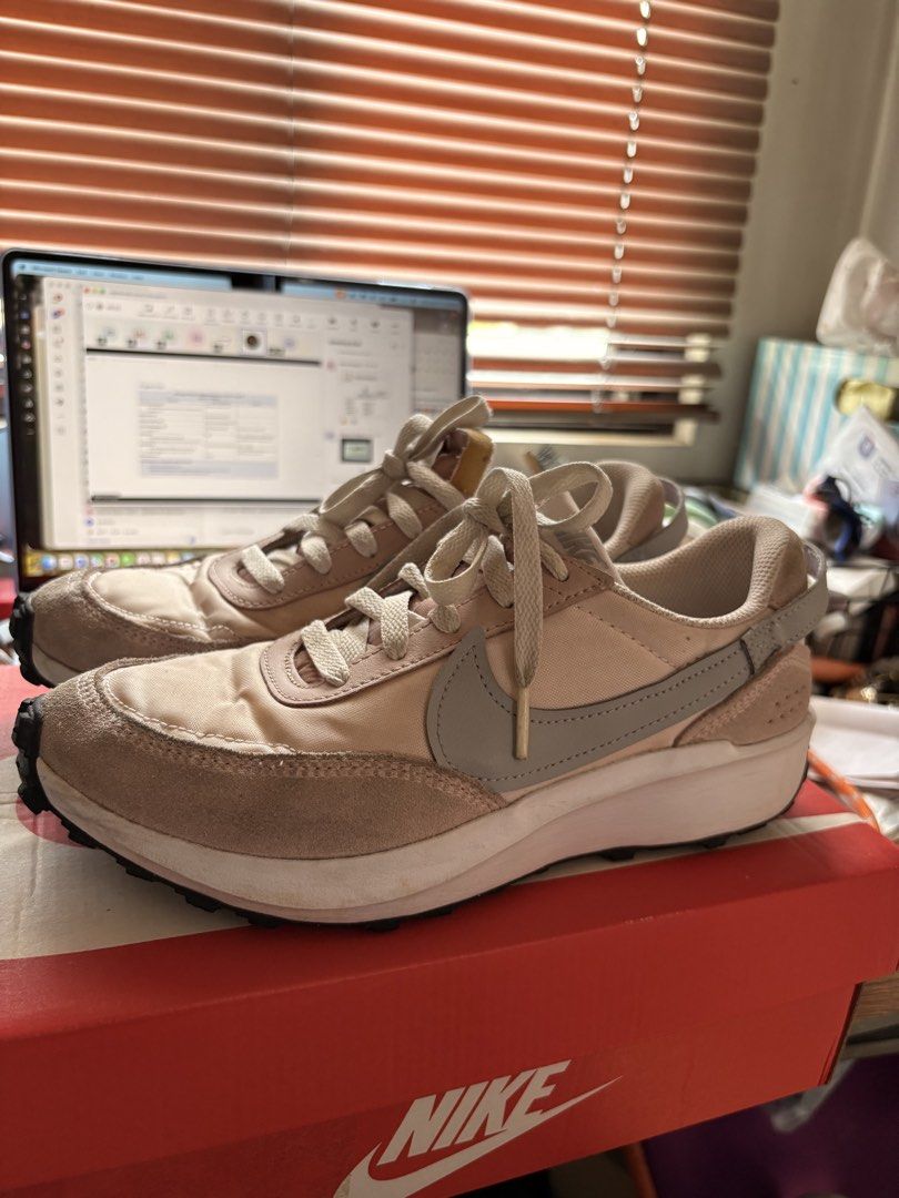 Nike Waffle Debut Wmns (Category: Sneakers) located in Muntinlupa City. Submitted by caseypeech (Listing ID 1454828848, Image 1). Description: Pink Oxford/Wolf Grey/Oxford Rose No issues Super comfy RFS: Decluttering .