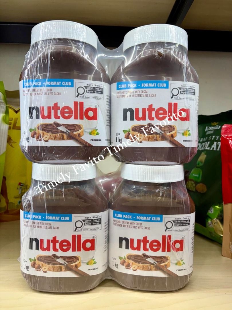 Nutella Hazelnut Spread with Cocoa 2pcs x 1kg (Imported from Canada) (Category: Packaged & Instant Food) located in Pasay City. Submitted by timelyfavorito1 (Listing ID 1454872763, Image 2). Description: Imported from CANADA! ALL ORIGINAL BB: May 2027 Disclaimer: Timely Favorito is not affiliated with any of the brands posted on this account. Copyright & Trademarks are sole property of the brand owners..