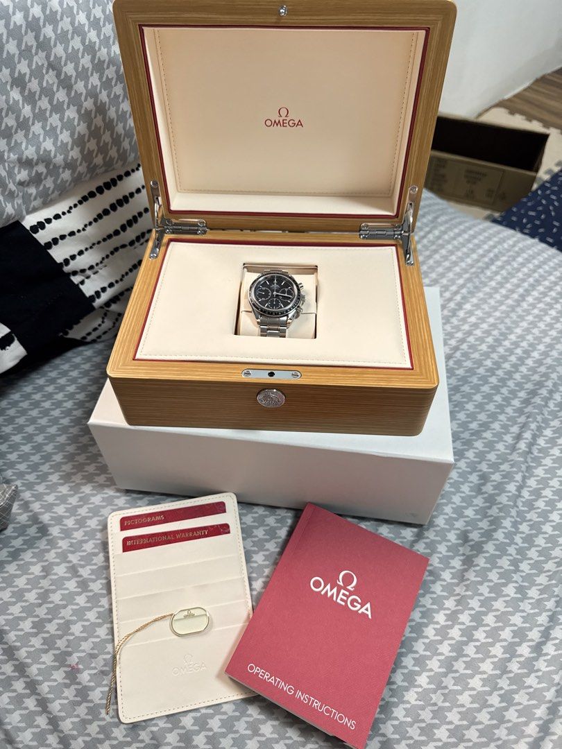 OMEGA Speedmaster Racing Co-Axial Chronometer (Category: Luxury Watches) located in General Trias. Submitted by camellia_fashion (Listing ID 1454890467, Image 1). Description: OMEGA Speedmaster Racing Co-Axial Chronometer Ref. 326.30.40.50.01.001 💰 Asking Price: ₱228,000 (Negotiable) Inclusions: * Complete Omega wooden box * International Warranty Card * Pictograms Card * Manuals * Full bracelet (17 links) Specifications: * 40mm Stainless Steel 