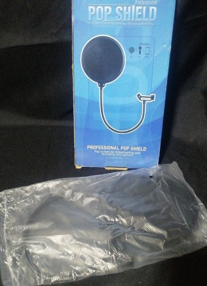 Pop filter microphone screen (Category: Microphones) located in Quezon City. Submitted by newwhale.f1c027 (Listing ID 1454775594, Image 1). Description: P100 pop filter microphone screen 6" flexible arm with table clip Brandnew pick up Lagro fairview Q.C. or via delivery lalamove rider po. Delivery fee sagot po ni buyer.. Pwed din kayo ang mag book ng rider.#everyone More item for sale.. like or follow my page .
