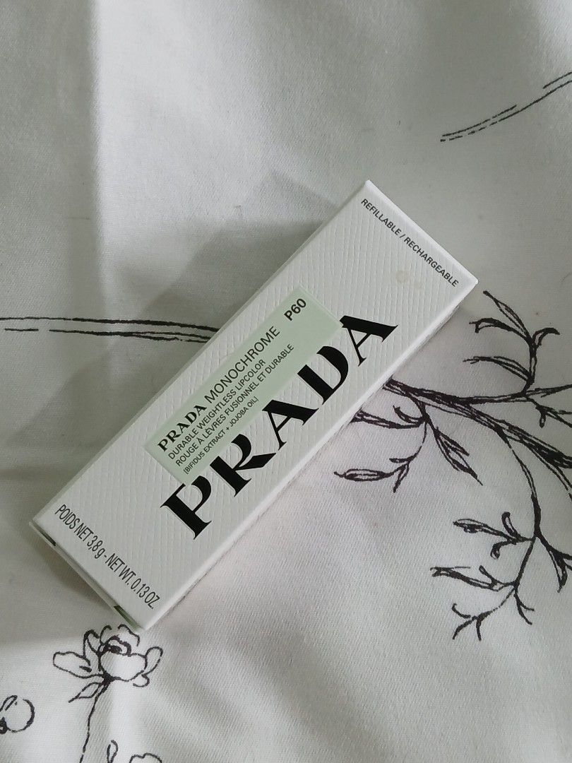 PRADA Monochrome Hyper Matte Lipstick P60 Brick Pink (Category: Makeup) located in Paranaque City. Submitted by thepennydreadful (Listing ID 1454807728, Image 3). Description: GUARANTEED AUTHENTIC Selling my extras. Bought in Korea this year. - PRADA Monochrome Hyper Matte Lipstick - Shade: P60 Brick Pink - Finish: Hyper Matte - Feature: Refillable - Versatile: Great for everyday or special occasions - Condition: Comes in original packaging.