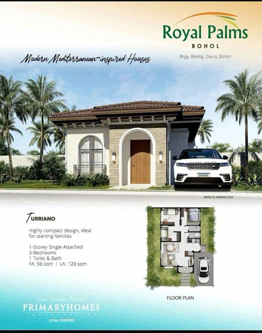 Pre-selling 3 Bedroom Bungalow Unit (Category: House & Lot) located in Caloocan City. Submitted by zion_alpha-jansen (Listing ID 1454849362, Image 1). Description: 🏡 Start Your Family's Next Chapter at Royal Palms Bohol! Imagine coming home to a modern Mediterranean-inspired home designed for growing families. ✨ 3 Bedrooms so you can give everyone their own comfortable space. ✨ 1 Toilet & Bath so you can enjoy everyday convenience. ✨ 56 sqm Floo