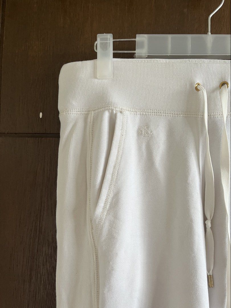 Ralph Lauren White Joggers (Category: Other Bottoms) located in Muntinlupa City. Submitted by lovedbysabel (Listing ID 1454793906, Image 1). Description: Barely worn as they were a bit big on me. I’m only a size XS! Still super white and in great condition. Selling this at a super low price as I’m trying to make more space in my closet.
