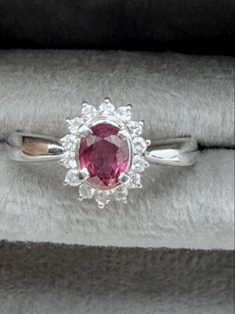 Ruby Diamond Ring (Category: Rings) located in Singapore. Submitted by Tenasious (Listing ID 1454899651, Image 3). Description: ❤️ A Classic Stunner — Ruby & Diamond in Perfect Harmony 💎 A beautifully crafted piece featuring a Natural Ruby paired with sparkling Natural Diamonds, set in elegant Pt850 Platinum. ❤️ Natural Ruby: 0.56 Carat 💎 Natural Diamond: 0.17 Carat ✨ Total Gemstone Weight: 0.73 Carat 💍 Ring Weight: 4.18g 🤍 Pt850 Hallmark 📏 