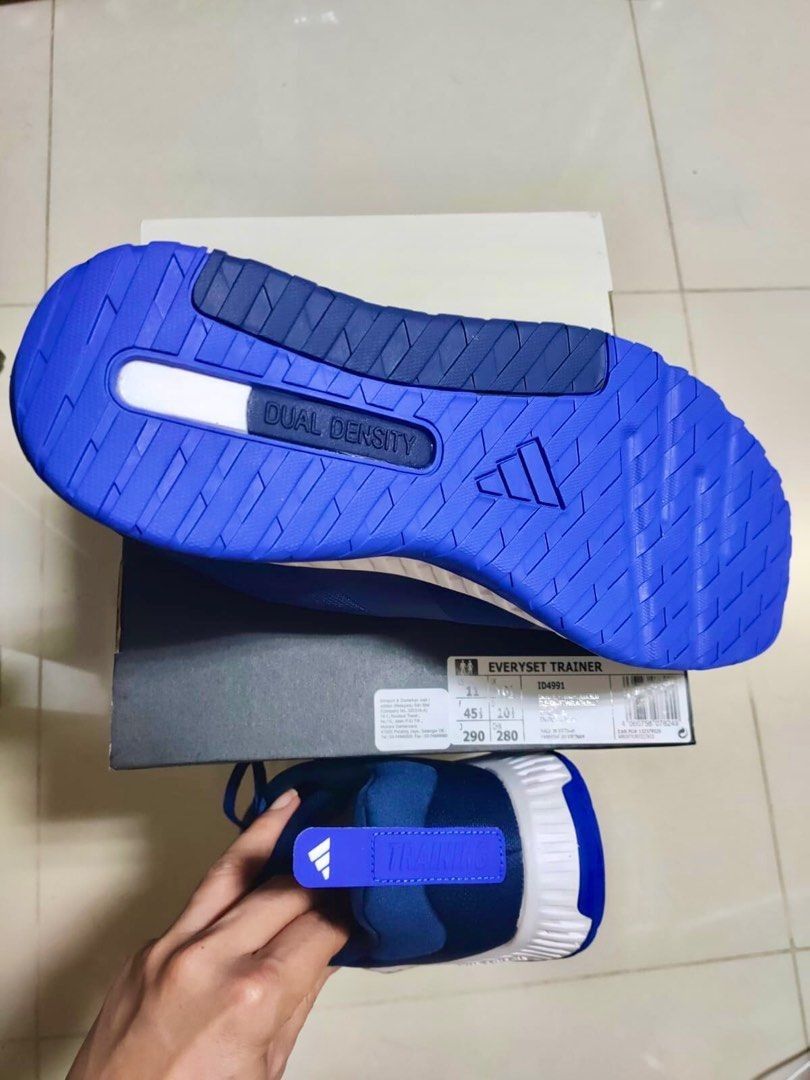 *SALE* adidas EVERYSET TRAINERS ID4991 US11/UK10.5 (Category: Sneakers) located in Singapore. Submitted by nofrillsfactoryoutlet (Listing ID 1454856819, Image 9). Description: Retail : $115 FINAL SALE : $63 100% Authentic, Brand New with Official Tag and in Box. ⭐️Brand : adidas ⭐️Series : EVERYSET TRAINERS ⭐️SKU : ID4991 ⭐️Type : Running shoes / sneakers / trainers ⭐️Colour : Dark Blue / Cloud White / Lucid Blue ⭐️Size : US11 / UK10.5 ⭐️Meet Up 