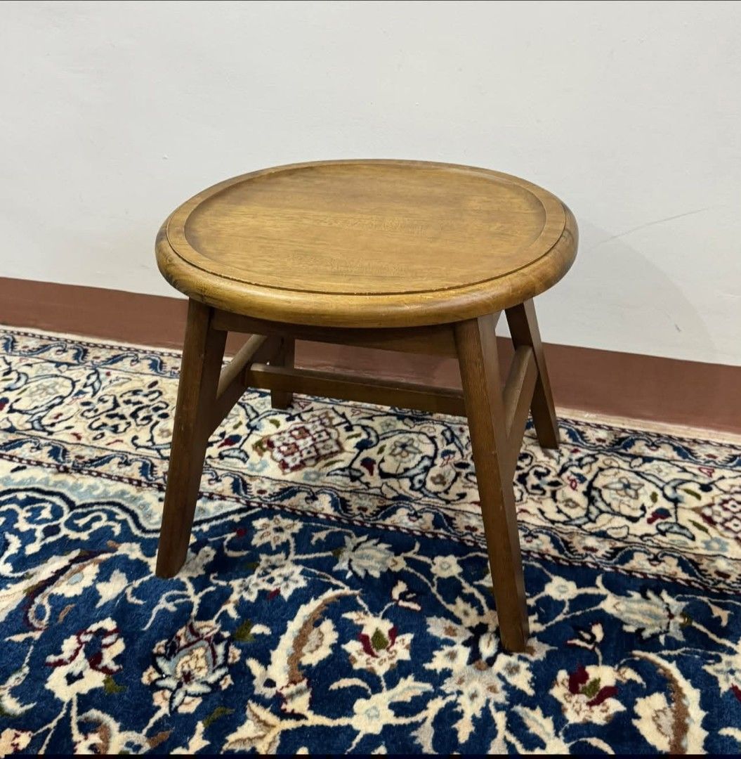 Side Table (Category: Tables & Sets) located in Meycauayan. Submitted by marygracecasimiro (Listing ID 1454876052, Image 3). Description: Available - Round Wooden Stool / Side Table Compact sturdy piece that can be used as a stool or small table in your space In good condition - minor scuffs 3.7k each Check photos first before buying✅ DM to Inquire🧡 Item will be sold AS IS. Please refrain from purchasing if you are particular about USED items an