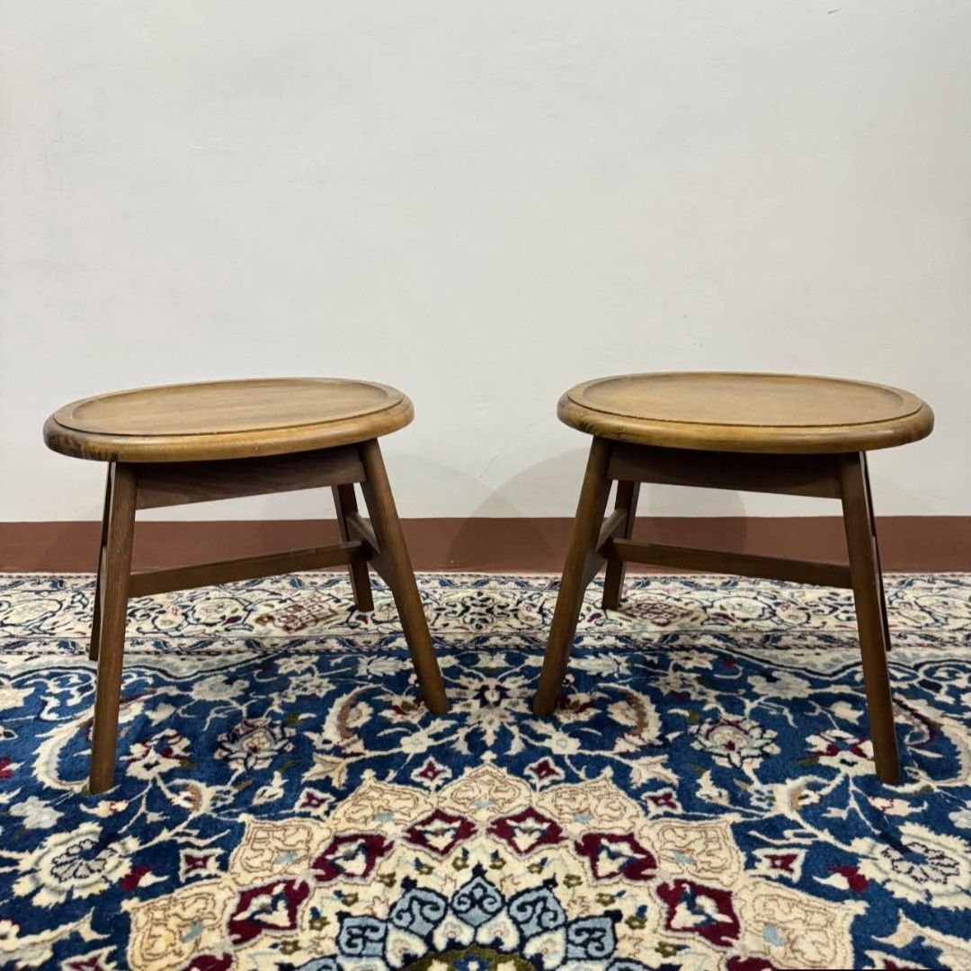 Side Table (Category: Tables & Sets) located in Meycauayan. Submitted by marygracecasimiro (Listing ID 1454876052, Image 1). Description: Available - Round Wooden Stool / Side Table Compact sturdy piece that can be used as a stool or small table in your space In good condition - minor scuffs 3.7k each Check photos first before buying✅ DM to Inquire🧡 Item will be sold AS IS. Please refrain from purchasing if you are particular about USED items an