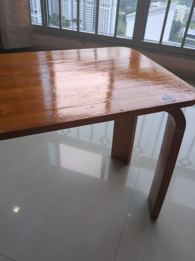 Solid pinewood small table (Category: Tables & Sets) located in Singapore. Submitted by bloomings (Listing ID 1454863117, Image 2). Description: 31" X 14.5" X 18.5" (Height) Good quality and sturdy .
