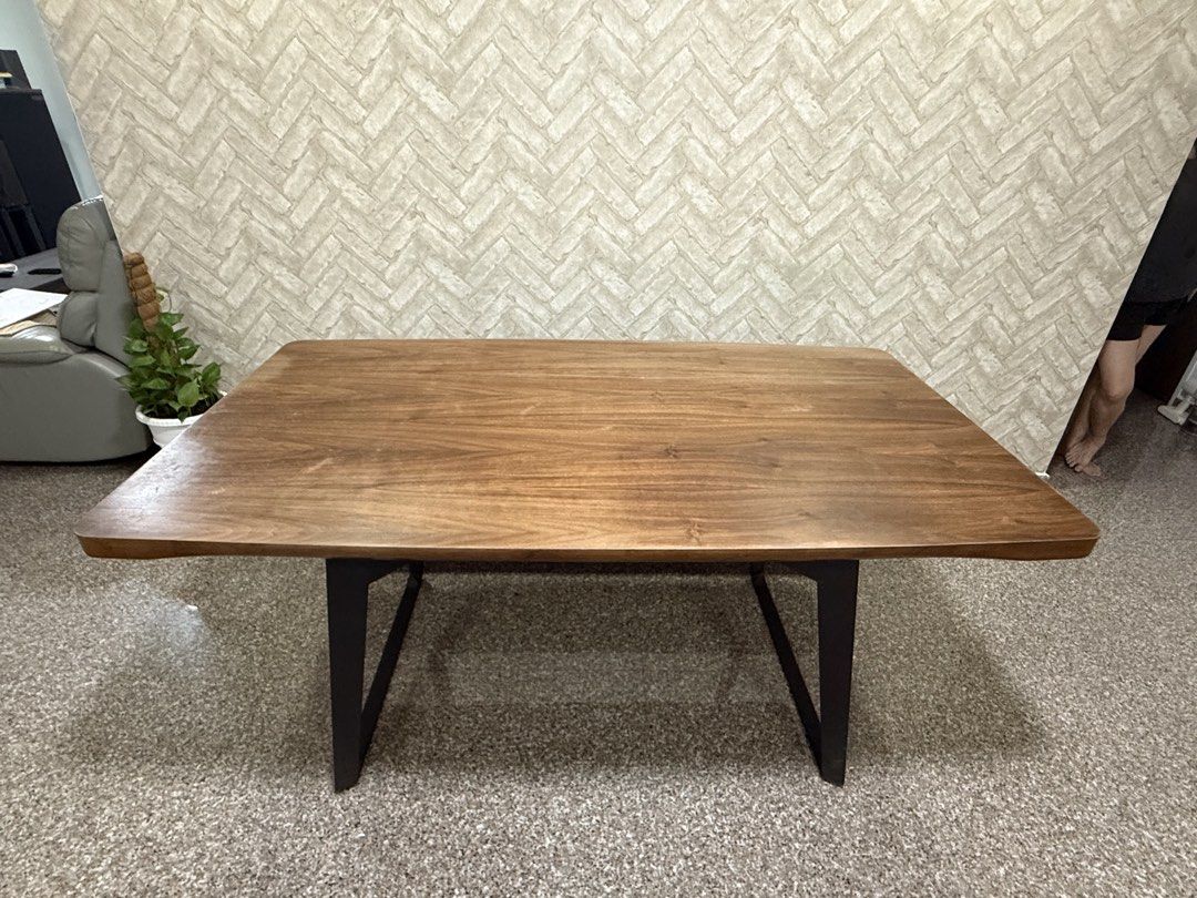 Solid Wood Dining Table Set (Category: Tables & Sets) located in Singapore. Submitted by sales2024 (Listing ID 1454869762, Image 1). Description: Solid Wood Dining Table Set Table Length: 160cm Include: 1 Bench (120cm) + 1 Bench (160cm) Condition: 7/10 Cash & Carry (No Transportation) Very Good Deal :).