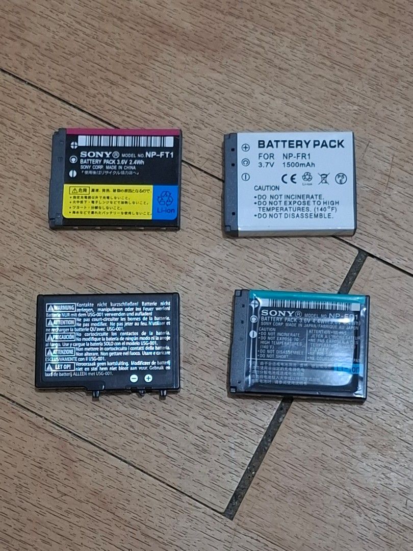 Sony NP-FR1 NP-FT1 Battery Pack & Chargers (Category: Batteries & Chargers) located in San Jose del Monte. Submitted by randomstuffs1 (Listing ID 1454912122, Image 2). Description: PAYMENT FIRST each battery - 350 each charger - 250 bundle - 1000 rfs: not being used no returns/refunds LBC: buyer shoulders sf Lalamove : buyer books shipping Payment: Gcash and Maya 📍san jose del monte, bulacan Delivery LBC (buyer shoulders sf) Lalamove (buyer book