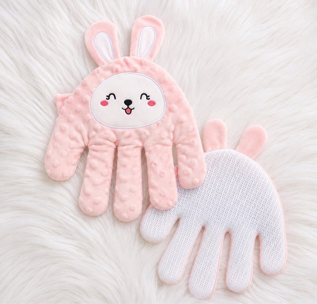 Soothing Palm Cute Bunny for Babies (Category: Infant Playtime) located in Quezon City. Submitted by klawdeclutteeeeerr (Listing ID 1454901926, Image 1). Description: -NEW - Adorable pink bunny design - Soft minky fabric on one side - Textured bumps on minky side for teething relief - Breathable mesh on the other side - Easy for baby's little hands to hold - Keeps baby's hands clean - Prevents baby from scratching themselves - Fun and functional 