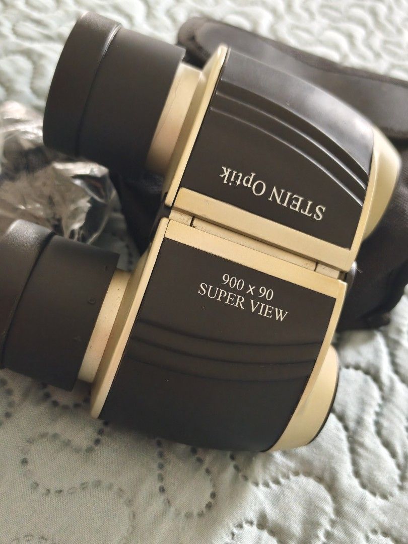 STEIN Optik 900 x 90 Super View Binoculars with Pouch (Category: Hiking & Camping) located in Bacolod City. Submitted by mrblueyes1 (Listing ID 1454762507, Image 2). Description: - STEIN Optik 900x90 Super View Binoculars - Clear Lenses - Ideal for Bird Watching & Outdoor Activities - Compact and Portable Design - Includes Black Carrying Pouch I bought these binoculars several years ago, iv only ever used the a few times, sat in the draw, time fo