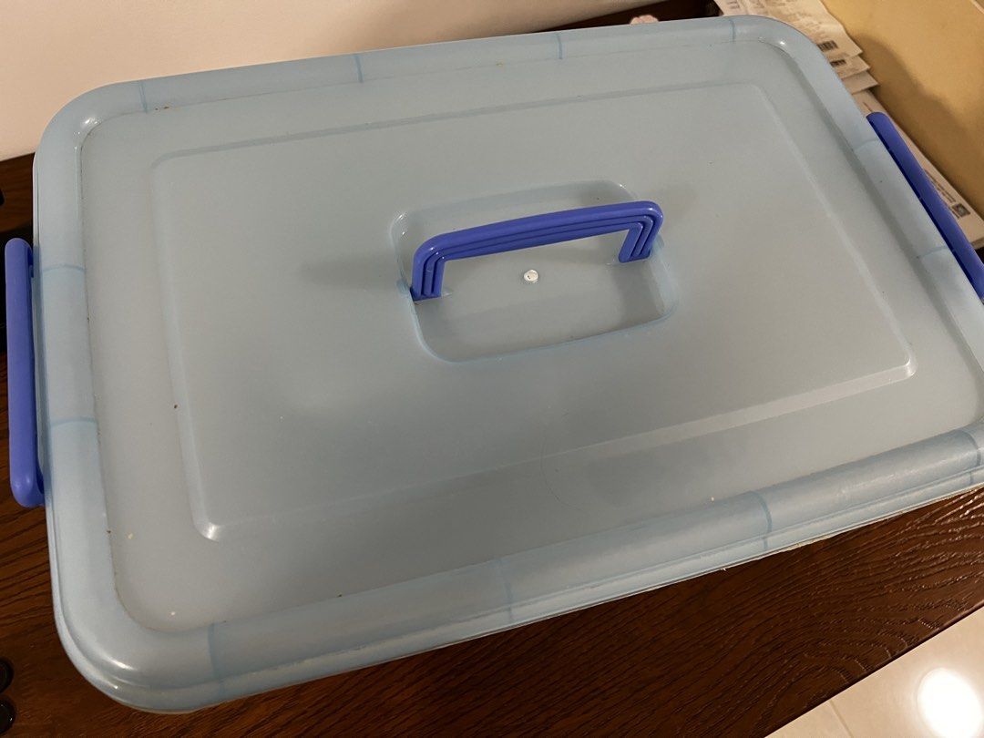 Storage box (Category: Storage Boxes & Baskets) located in Singapore. Submitted by happy.cart (Listing ID 1454894886, Image 2). Description: Length 42 cm Width 29 cm Height 24 cm.