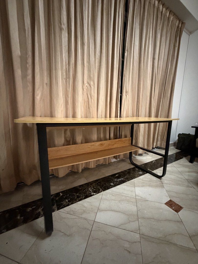Study table / work desk (Category: Tables & Sets) located in Singapore. Submitted by rmz1902 (Listing ID 1454890023, Image 1). Description: Study table or work desk Selling as we are moving houses. Otherwise no defects in the table. Dimensions (l*b*h) - 140*60*70 cm Self collect at Hume Avenue - symphony heights condo .