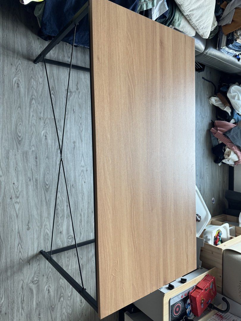 Study/working table (Category: Tables & Sets) located in Singapore. Submitted by panigale123 (Listing ID 1454770221, Image 2). Description: Selling a table that is still in good working condition with some defects. Otherwise, it’s perfect for studying or wfh. Height: 72cm Width: 60cm Length: 120cm.
