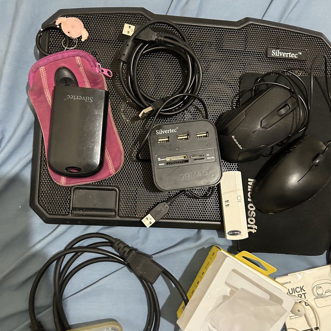 TAKE ALL ELECTRONIC DEVICES (Category: Chargers & Cables) located in San Fernando. Submitted by gothclaudiaa (Listing ID 1454943729, Image 2). Description: TAKE ALL Includes: USB hub from octagon (functional) SONY PLAYSTATION EYE CAMERA (functional) Laptop Cooling pad with lights from octagon (functional) Powerbank from octagon (functional) Wifi dongle (not in use na pero functional pa) Earphones (yung isa fully functional, working yung dalawa pe