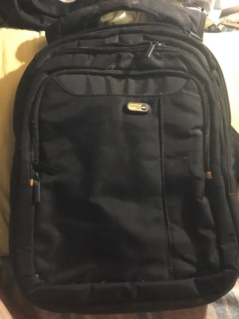 Targus Dell black backpack heavy duty (Category: Backpacks) located in Marikina City. Submitted by minimalistmanila (Listing ID 1454793492, Image 1). Description: Imported from Singapore, Dell Targus heavy duty black backpack. With padding on the inside and strap to protect your laptop And your back. -3 layer compartments. Fits MAC pro laptop and bigger laptops. Barely used. Get this now! #backpack .