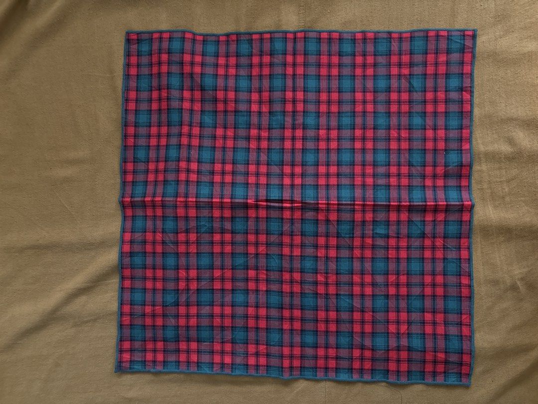 Tartan Plaid Table mat 3-pc (Category: Table Linen & Textiles) located in Manila. Submitted by anabri (Listing ID 1454752149, Image 2). Description: - Set of tartan plaid handkerchiefs - Classic red and green plaid pattern - Generous size: approximately 20 x 20 inches - Makes a great gift - Clean and ready for immediate use.