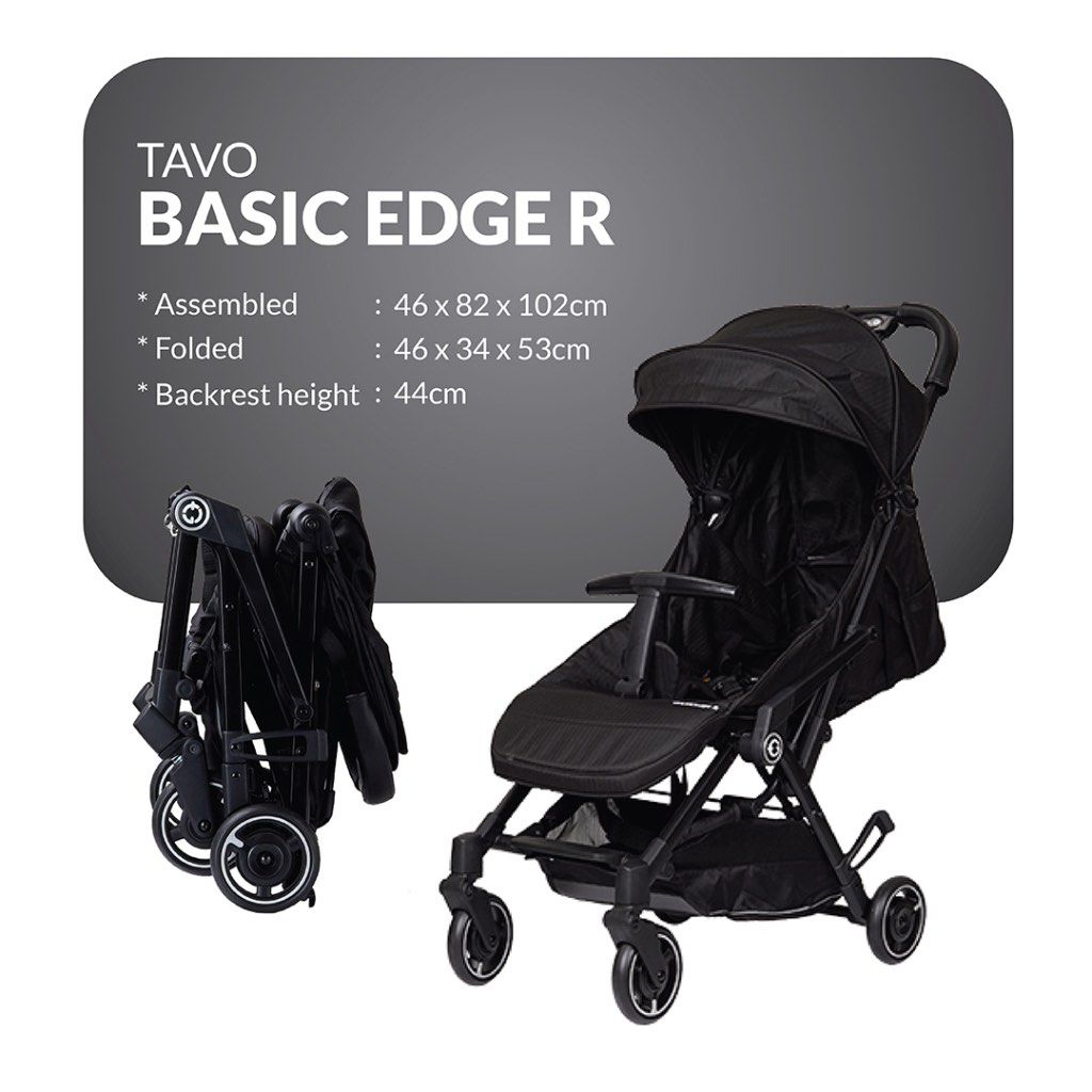 Tavo Basic Edge Stroller (Category: Strollers) located in Kuala Lumpur. Submitted by tyaaaaaaaaaaa (Listing ID 1454947793, Image 1). Description: - Easy to fold and carry, ideal for travel or daily errands. - Convenient storage basket underneath for essentials. - Smooth wheels ensure easy maneuvering. - Suitable for both infants and toddlers. Lengkap dengan cover and carrier beg. Only for self pickup @ Subang U5 .