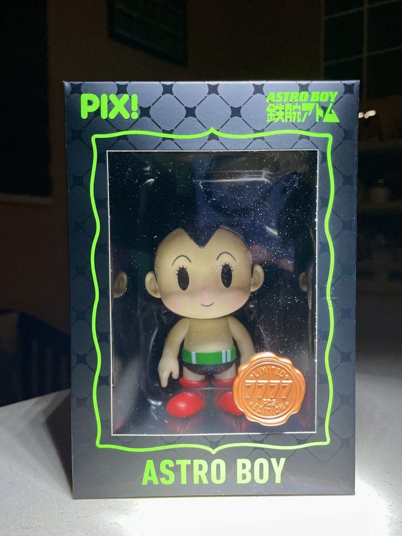 Thrilljoy Astro Boy PIX! Limited Edition Figure (Category: Figurines & Statues) located in Santa Rosa. Submitted by cosmicshark_2123a5 (Listing ID 1454879509, Image 1). Description: Official Thrilljoy PIX! Astro Boy Hero Limited Edition (7,777 pieces). Figure has been opened to verify the character and card. MIB: Outer tear sleeve has been opened. Figure has never been displayed and has remained in the box. Includes the original box and collectib