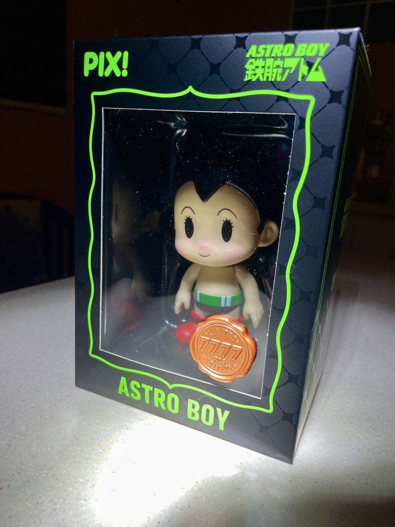 Thrilljoy Astro Boy PIX! Limited Edition Figure (Category: Figurines & Statues) located in Santa Rosa. Submitted by cosmicshark_2123a5 (Listing ID 1454879509, Image 3). Description: Official Thrilljoy PIX! Astro Boy Hero Limited Edition (7,777 pieces). Figure has been opened to verify the character and card. MIB: Outer tear sleeve has been opened. Figure has never been displayed and has remained in the box. Includes the original box and collectib