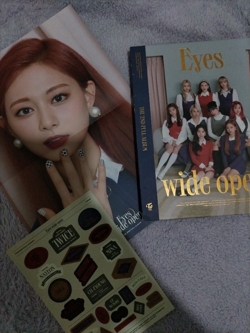 TWICE Unsealed Albums Bundle (Category: CDs & DVDs) located in Manila. Submitted by jasalexiz (Listing ID 1454805034, Image 2). Description: - TWICE Album Collection - Includes: 'Eyes Wide Open' Album - Includes: 'Taste of Love' Album - Includes: 'Twicetagram' Album - Comes with various TWICE Album inclusions - Includes TWICE Stickers - All items shown in the photos are included - Perfect for any ONCE fan!.