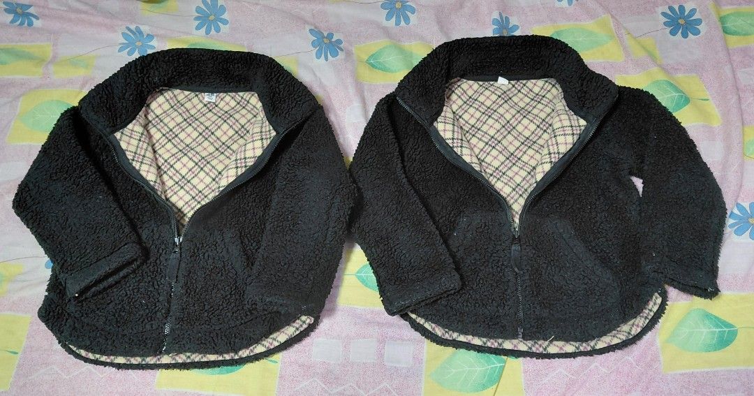 Uniqlo Kids Fleece Jacket (Category: Babies & Kids Fashion) located in Paranaque City. Submitted by shellatan21 (Listing ID 1454897704, Image 1). Description: - Kids' black fleece jacket - Cozy plaid lining - Full front zipper - Size 110 - Price is per pc (2 pcs available).